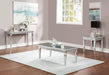 T035 - Coffee Table & 2 End Tables - Pearl Silver