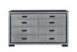 Isabella - 5 Piece King Bedroom Set (King Bed With LED, TV Lift, Bluetooth Speaker And Firpeplace Crystal) - Gray - alternate view 4