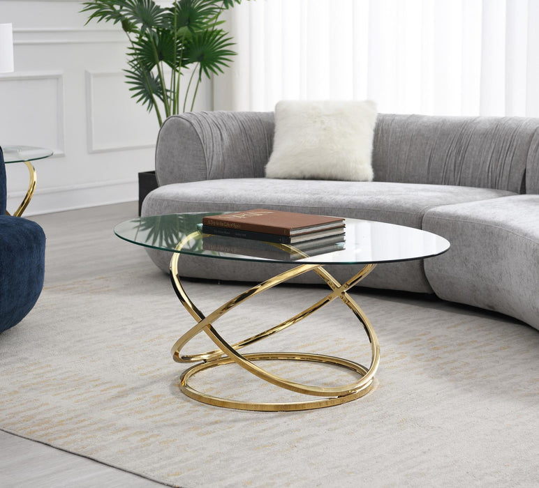T303 - Table Set (Set of 3) - Gold - alternate view 3