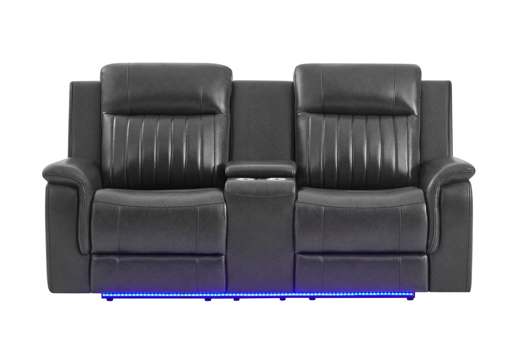 U8879 - 3 Piece Living Room Set (Sofa, Loveseat, Chair) - Charcoal - alternate view 3