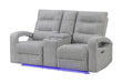 U6611 - Power Console Reclining Loveseat With LED - Dark Gray - alternate view 3