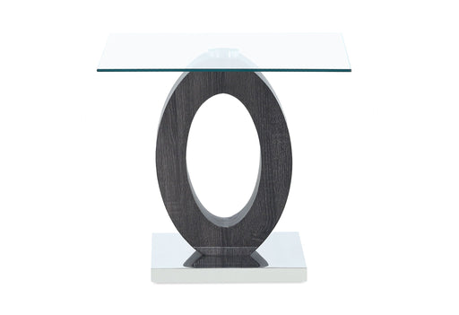 T1628 - End Table - Clear / Dark Gray / Silver / White - alternate view 2
