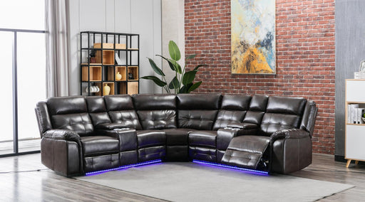 U31 - 3 Piece Power Reclining Sectional - Brown - alternate view 2