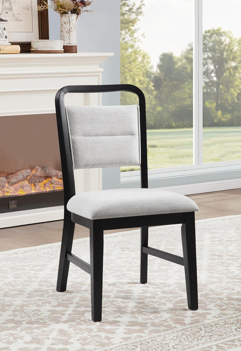 D180 - 5 Piece Dining Room Set (Table, 4 Side Chairs) - Black / White - alternate view 4