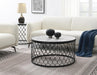 T155 - Coffee Table & 2 End Tables - Black / Silver Sparkle - alternate view 4
