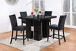 D04 - Velvet Bar Stool - Black - alternate view 2