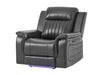 U8879 - Power Recliner With LED - Charcoal - alternate view 2