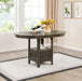 D152 - Counter Height Extension Table Wire Brush - Dark Brown