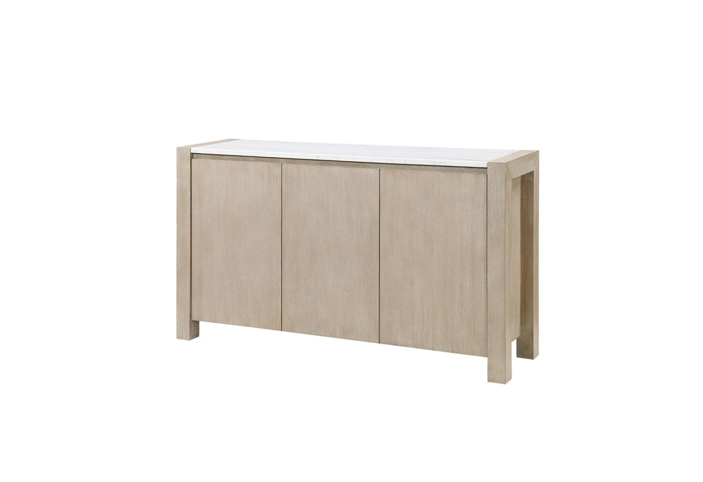 D1321 - Buffet With Real Marble Top - Natural / White - alternate view 4