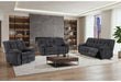 U6000 - 3 Piece Living Room Set (Reclining Sofa / Console Reclining Loveseat / Recliner) - Black