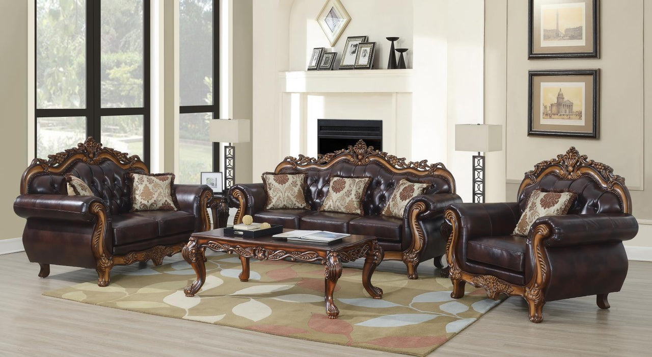 U204 - Traditional Sofa - Brown - alternate view 2
