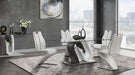 D4127 - Dining Table - Dark Gray / Silver - alternate view 3