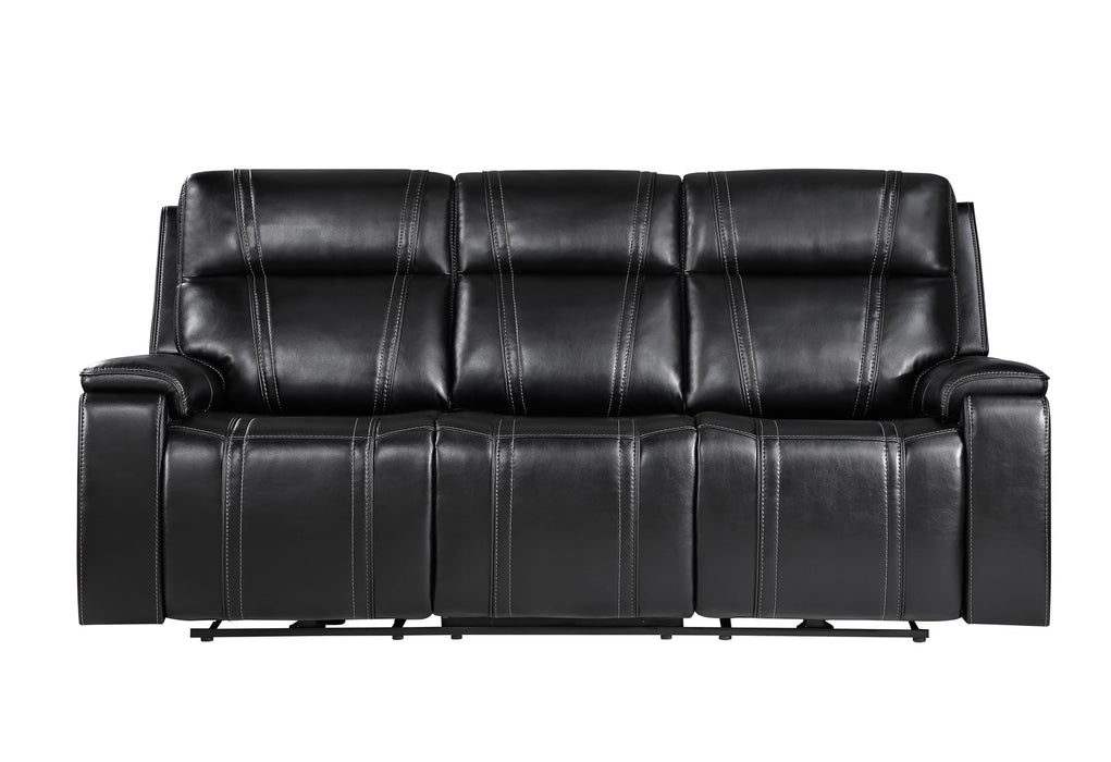 U8880 - Power Reclining Sofa With Armrest Cupholder, DDT With Watch Charger - Black