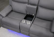 U6026 - 3 Piece Living Room Set (46A Reclining Sofa, Console Reclining Loveseat With Speaker) - Gray - alternate view 3