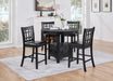 D151 - 5 Piece Dining Room Set (Table, 4 Side Chairs) - Black