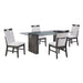 D4238 - 5 Piece Dining Room Set (Dining Table And 4 Dining Chairs) - Clear / Dark Brown / Light Gray - alternate view 3