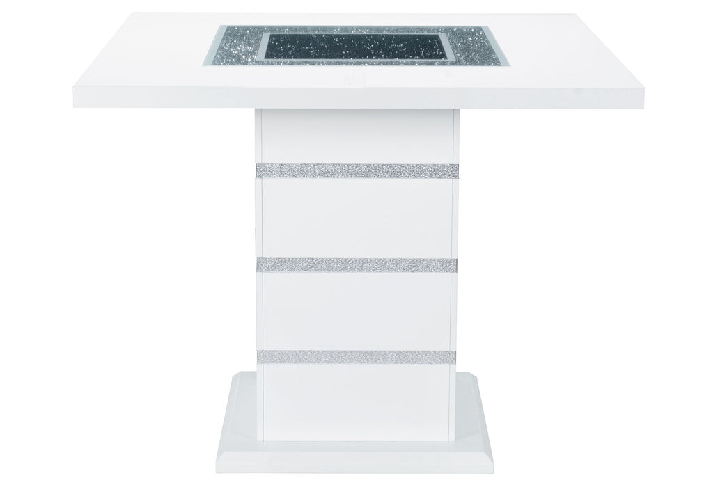 Monaco - 5 Piece Dining Room Set (Bar Table & Four Bar Stools) - Light Gray / White - alternate view 2