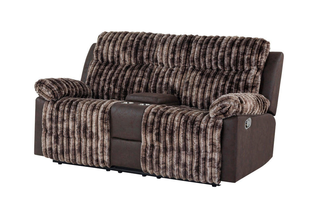 U6028 - Reclining Sofa / Console Reclining Loveseat - Brown - alternate view 4