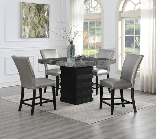 D136 - Dining Room Set With 4 Faux Leather Chairs - alternate view 2