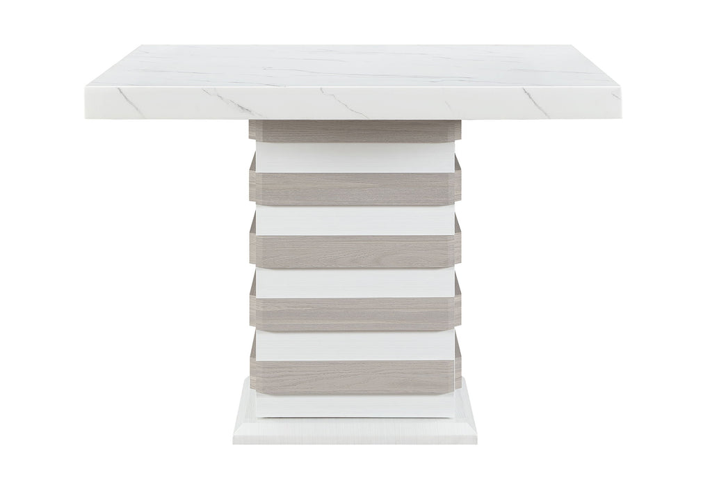 D2507 - 7 Piece Dining Room Set (Bar Table With Hidden Storage In The Base With 6 Bar Stools) - White - alternate view 3