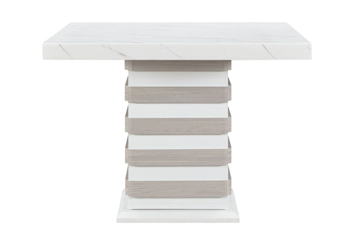 D2507 - Bar Table With Hidden Storage In The Base - White