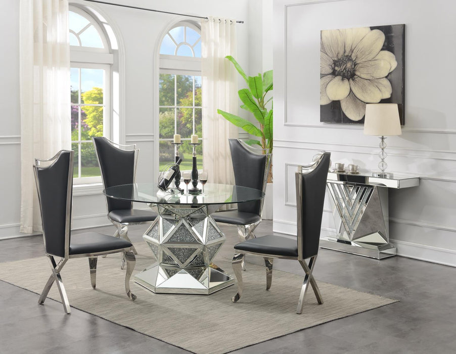 G-102 - Glamour Dining Table - Pearl Silver - alternate view 2