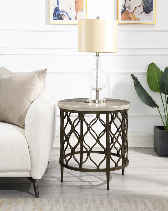 T154 - Coffee Table & 2 End Tables - Brown / Gray - alternate view 4