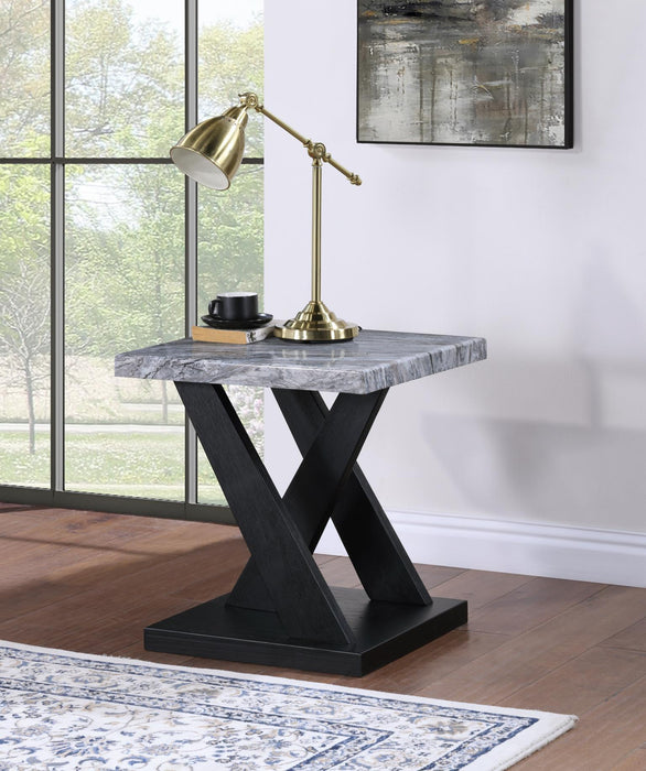 T122 - Marble Top Table Set (Set of 3) - Gray - alternate view 4