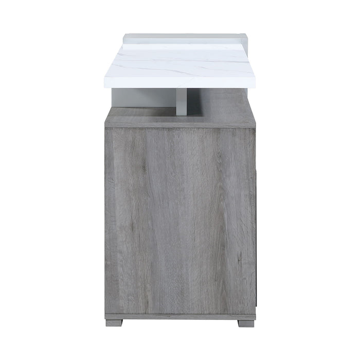 Zoro - 76" Entertainment Unit With Bluetooth Speaker - Dark Brown / White - alternate view 3