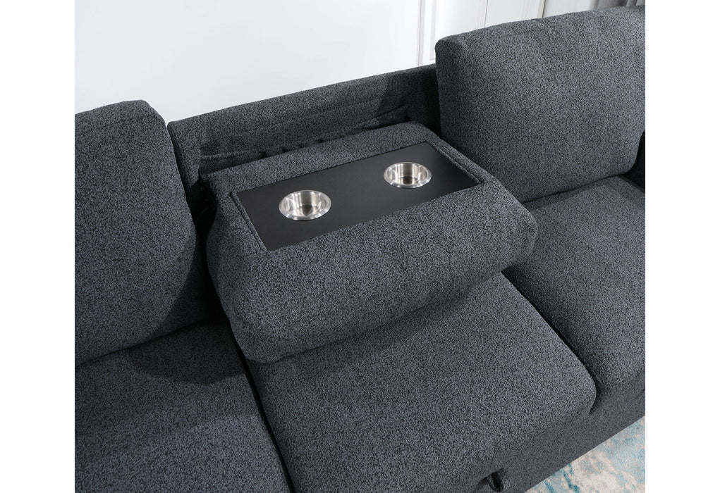 U0202 - Pull Out Sofa Bed - Dark Gray - alternate view 4