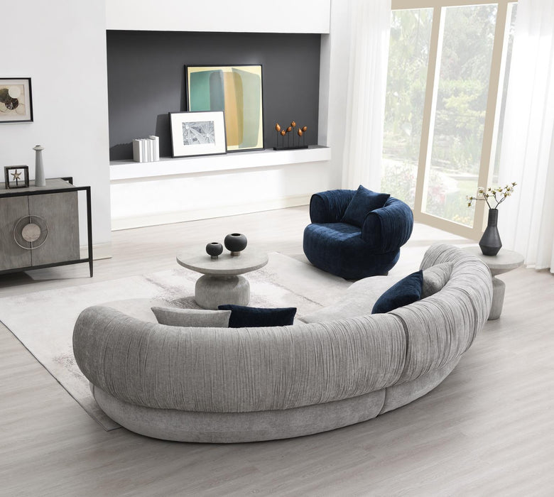 U307 - Modern Curved Sofa - Gray - alternate view 4