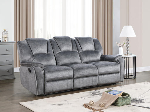 U121 - Motion Sofa With Dropdown Table - Gray