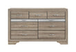 Seville - 5 Piece Full Bedroom Set (Bed, Dresser & Mirror, Nightstand, Chest) - Brown / Natural - alternate view 4