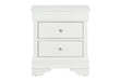 Pompei - Croc Nightstand - Metallic White