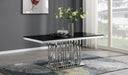 G-08-PARTS - Marble Rectangular Dining Table Top Only - Black