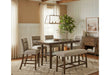 D4355 - 7 Piece Dining Room Set (Bar Table With 6 Bar Stools) - Dark Brown