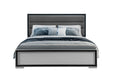 Amelia - 4 Piece Full Bedroom Set (Full Bed With LED, Dresser, Mirror And Nightstand) - Black / Gray - alternate view 4
