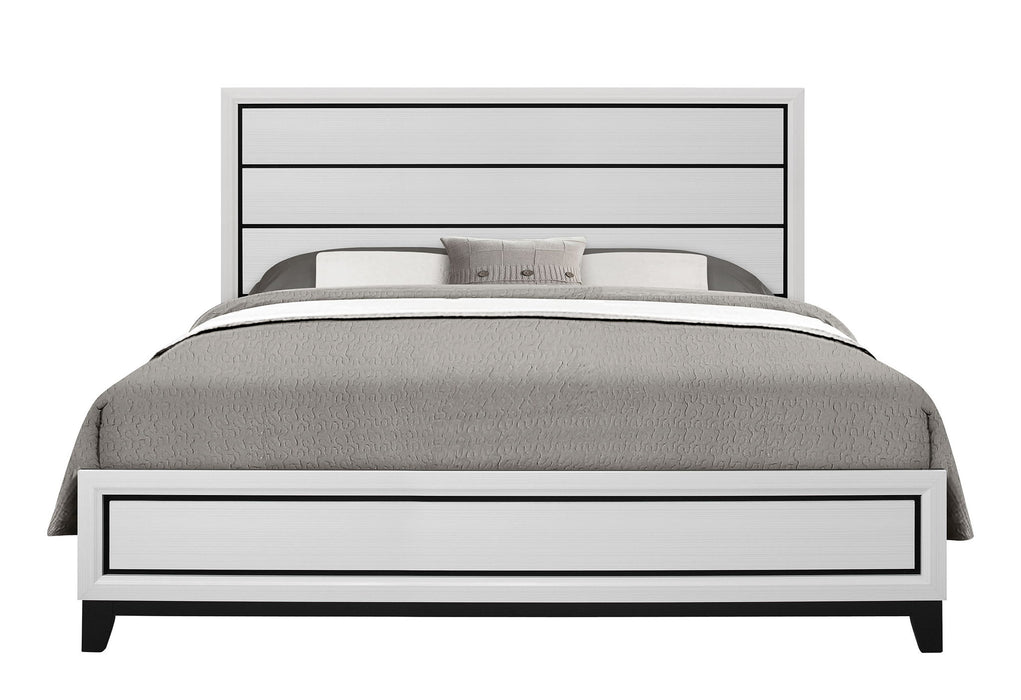 Kate - 4 Piece King Bedroom Set (King Bed, Dresser, Mirror And Nightstand) - White - alternate view 4