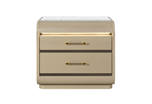 Genesis - Nightstand With LED - Gold