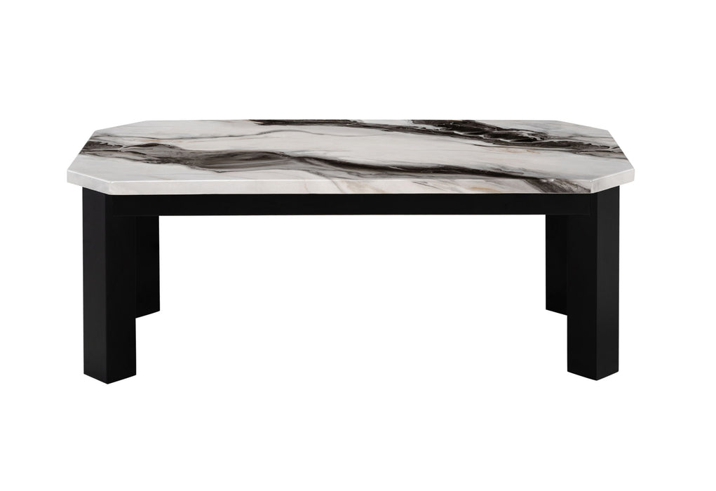 T06 - Coffee Table With End Table - Black / White - alternate view 3
