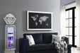A2010 - LED Wall Art (World Map) - Pearl Silver