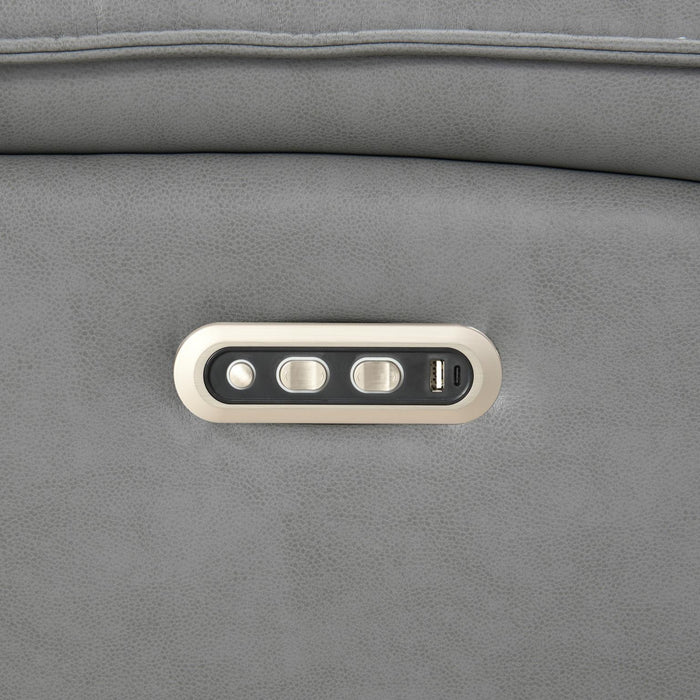 U13 - 6 Piece Gray Power Reclining Sectional With Power Headrest - Dark Gray - alternate view 4