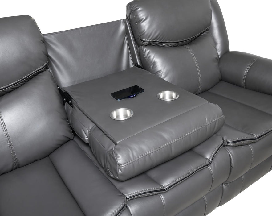 U101 - Power Reclining Sofa With LED Light - Gray - alternate view 4