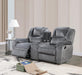 U121 - Motion Loveseat With Bluetooth Speaker, Wireless Charger - Gray - alternate view 4