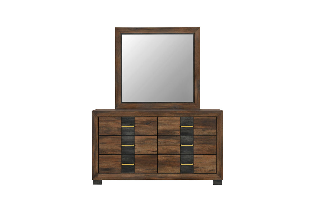 Optimus - 5 Piece King Bedroom Set - Black / Brown - alternate view 4