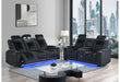 U8000 - 2 Piece Living Room Set (Power Console Reclining Loveseat, Power Reclining Sofa With Power Headrest) - Black - alternate view 3