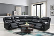 U22 - 3 Piece Power Reclining Sectional With Screen - Black