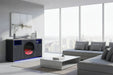 Nyla - 60" Entertainment Unit With Speakers And LED - Dark Gray / Light Gray