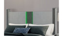 Logan - Full Bed With LED And Speakers - Silver - alternate view 3