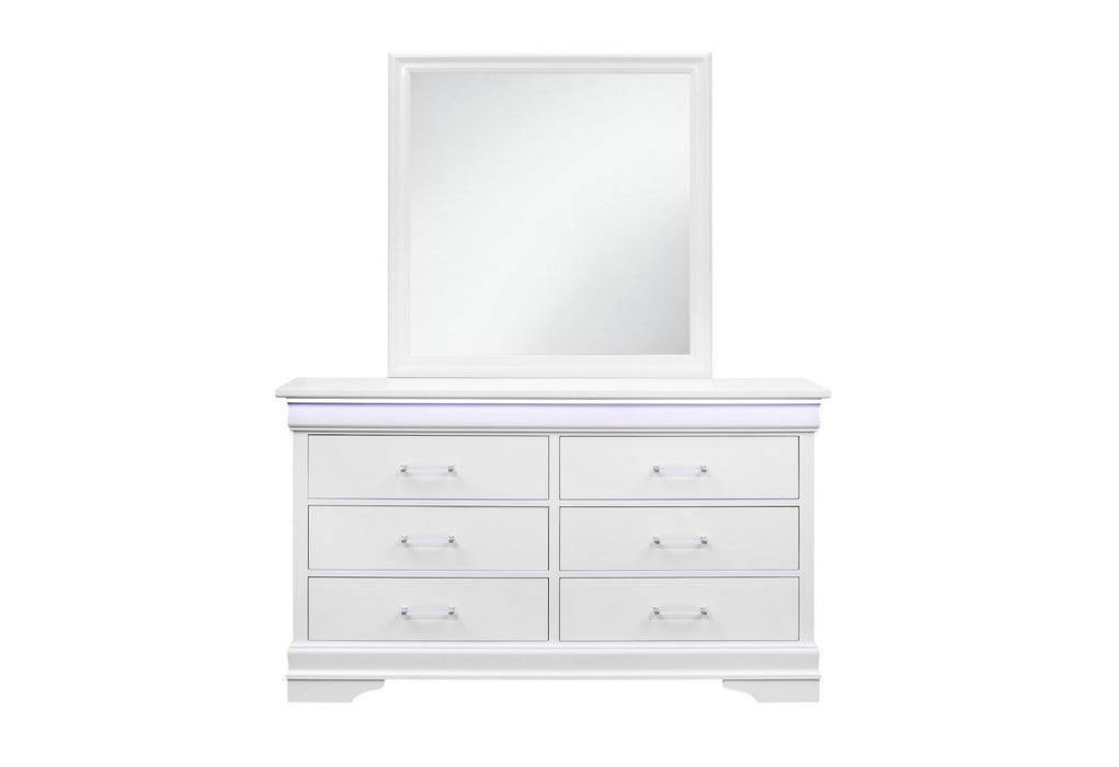 Charlie - 4 Piece Twin Bedroom Set (Twin Bed, Dresser, Mirror And Nightstand) - White - alternate view 4